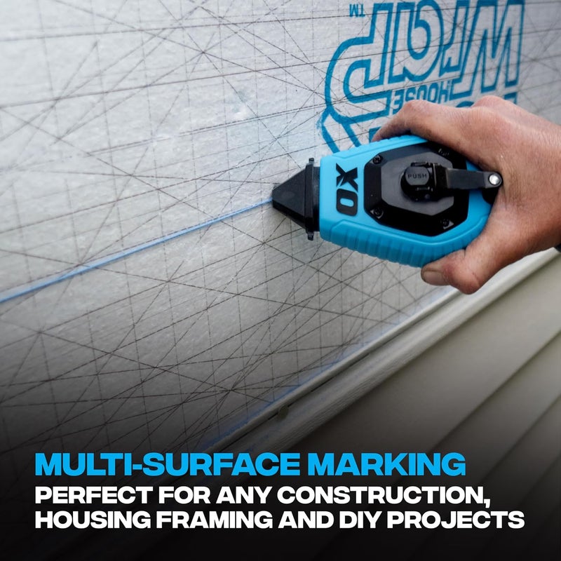 Ox Pro Series Blue Chalk Line Powder 2.5lbs Marking Chalk Refill - Permanent Weather Resistant Construction Line Marking Powder Chalk Line Refill for Chalk Reel -P630808 - Image 5